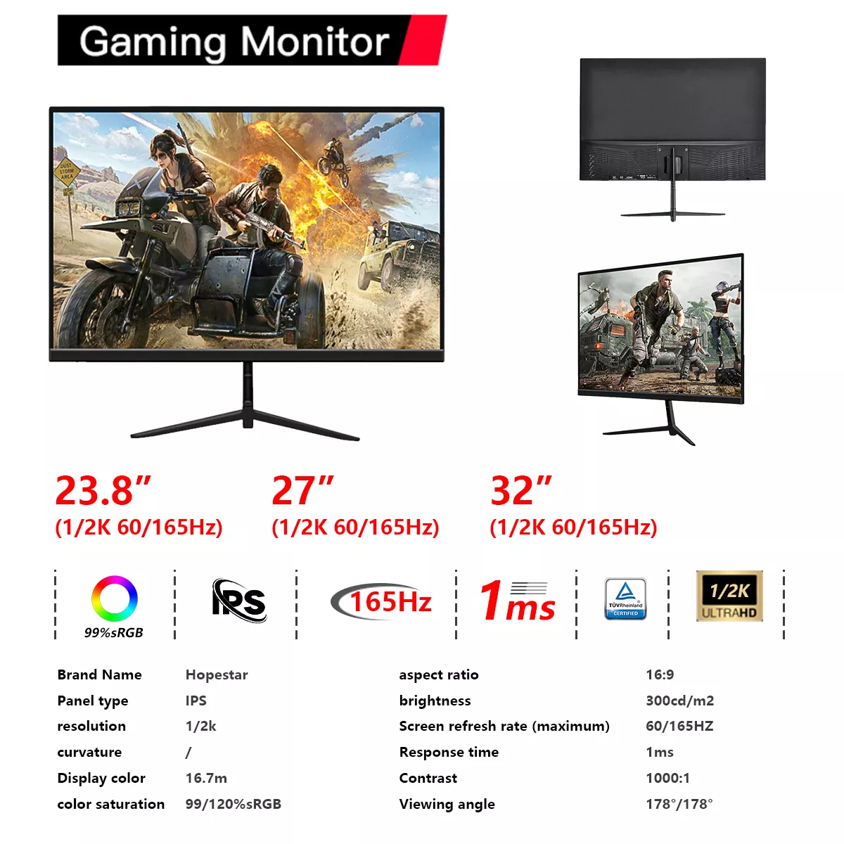 Custom gaming monitor, support OEM/ODM