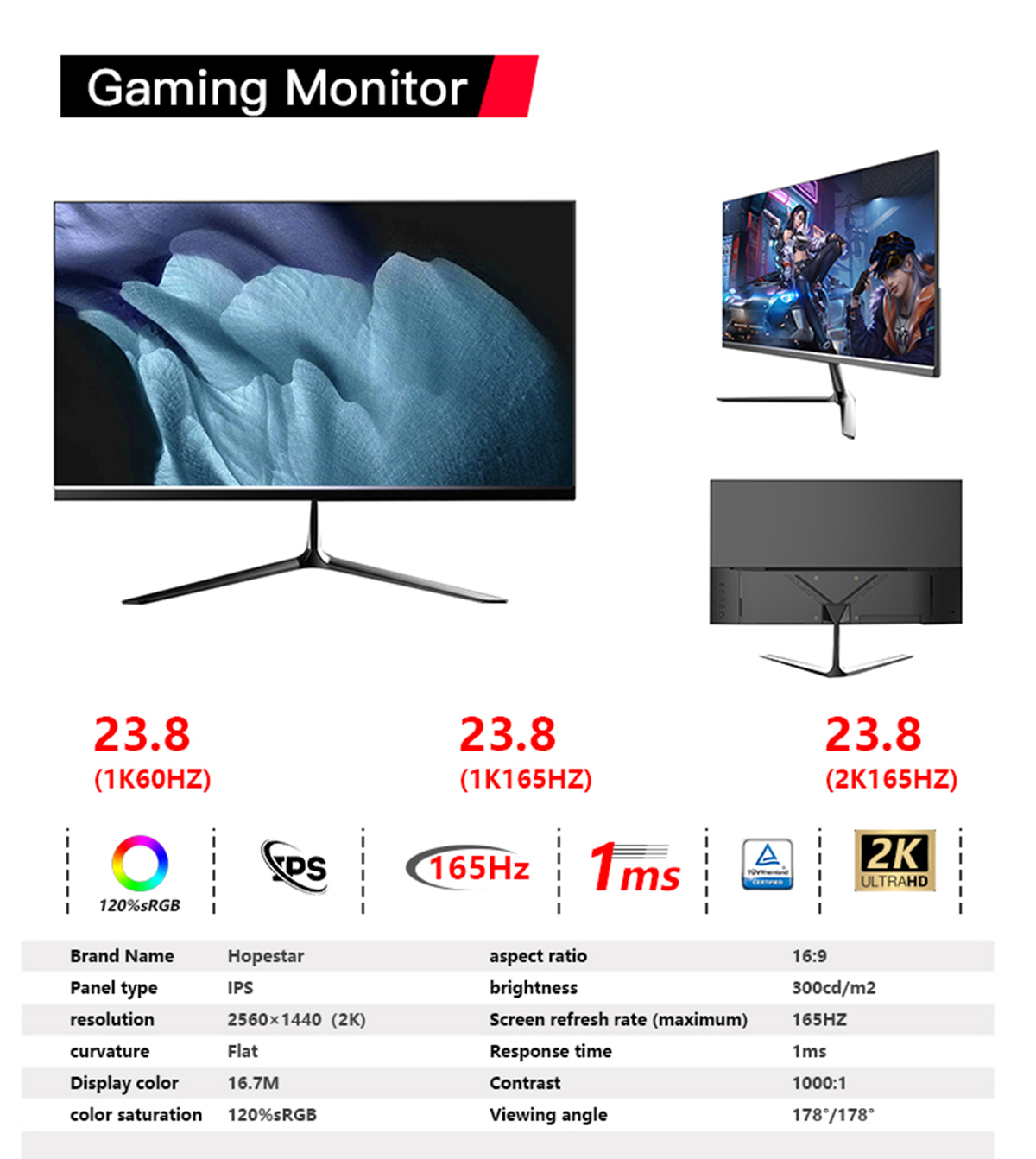 Custom gaming monitor, support OEM/ODM