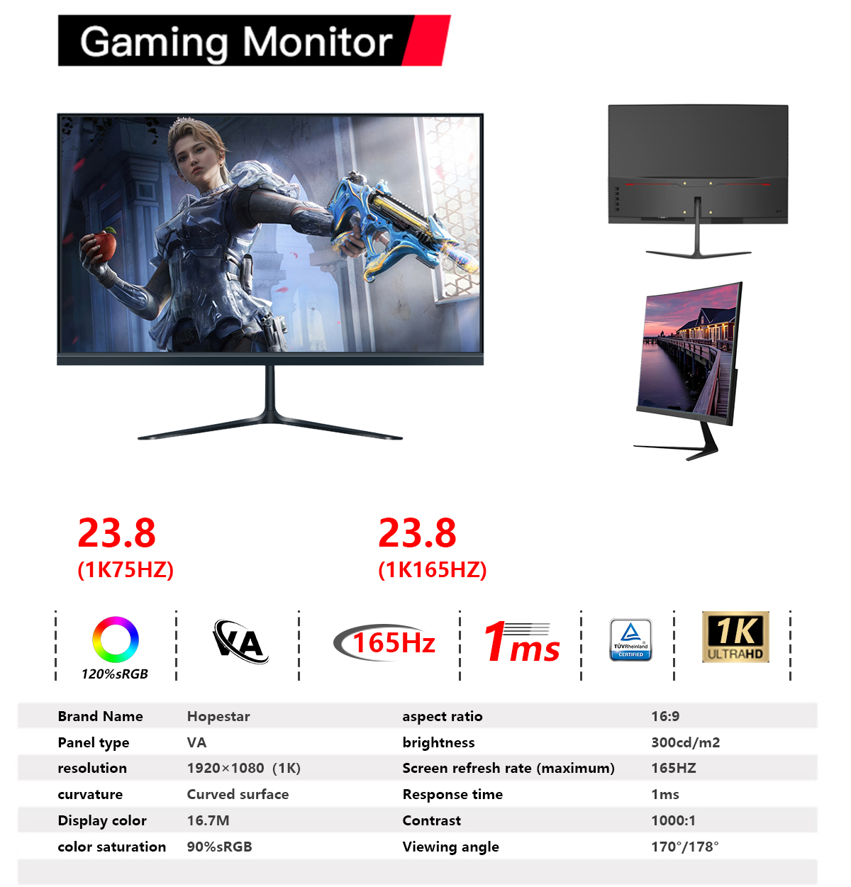 Custom gaming monitor, support OEM/ODM