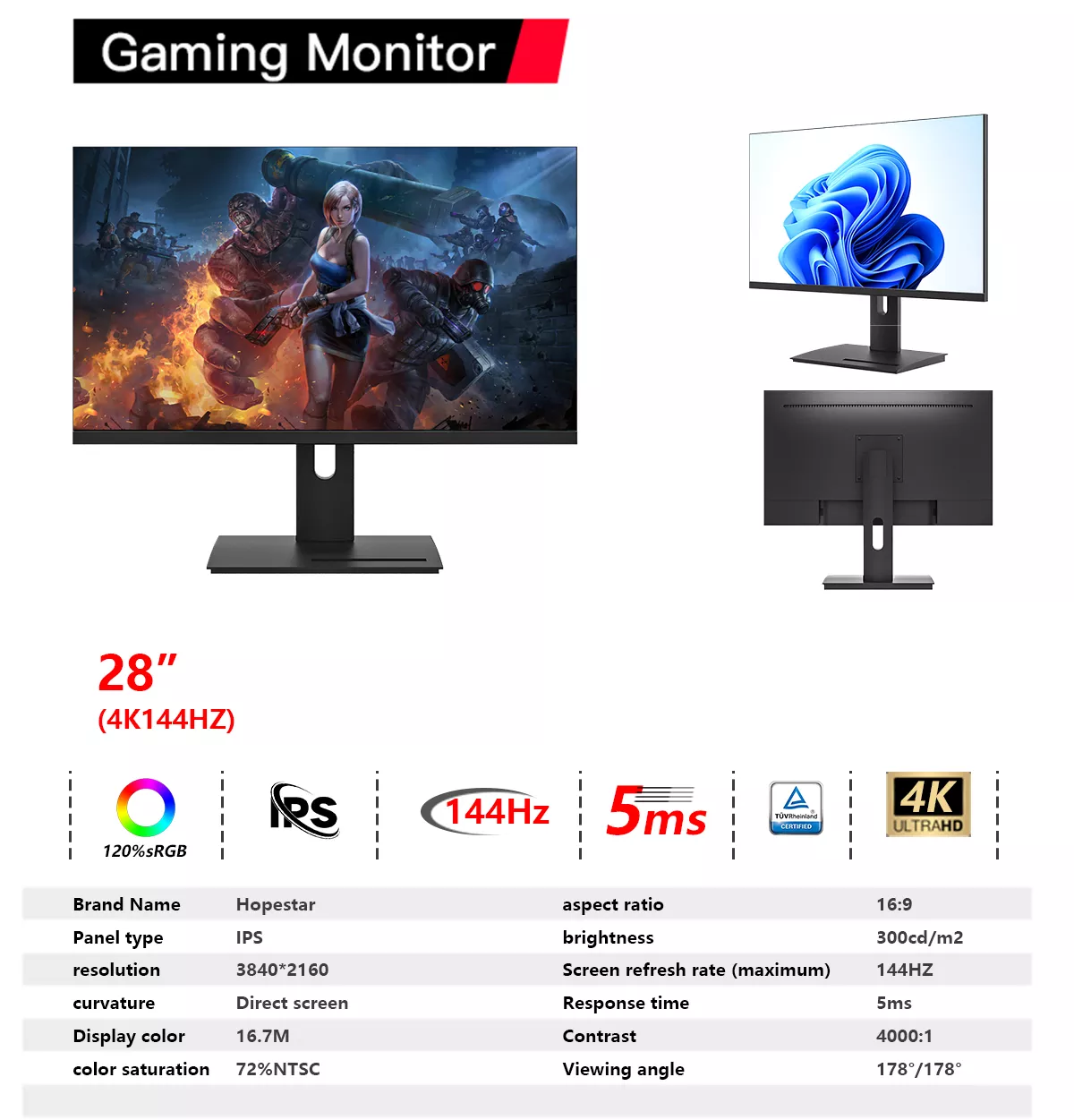 Custom gaming monitor, support OEM/ODM