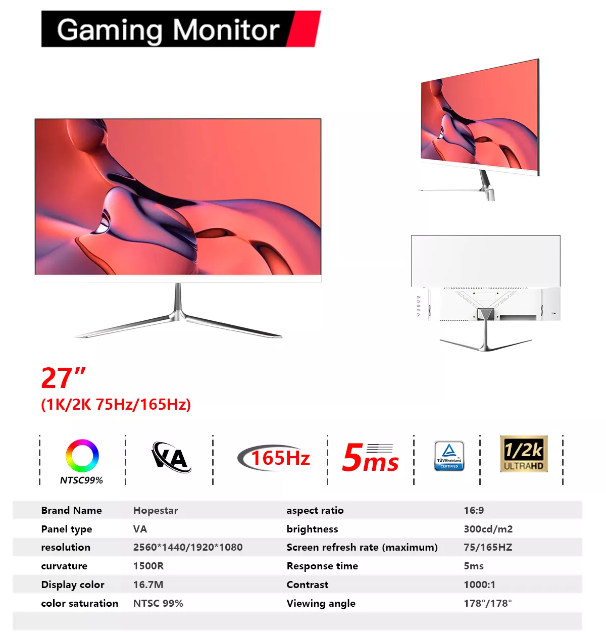 Custom gaming monitor, support OEM/ODM