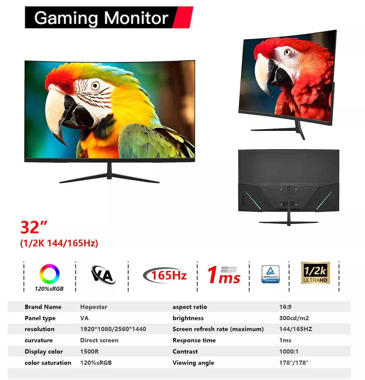 Custom gaming monitor, support OEM/ODM