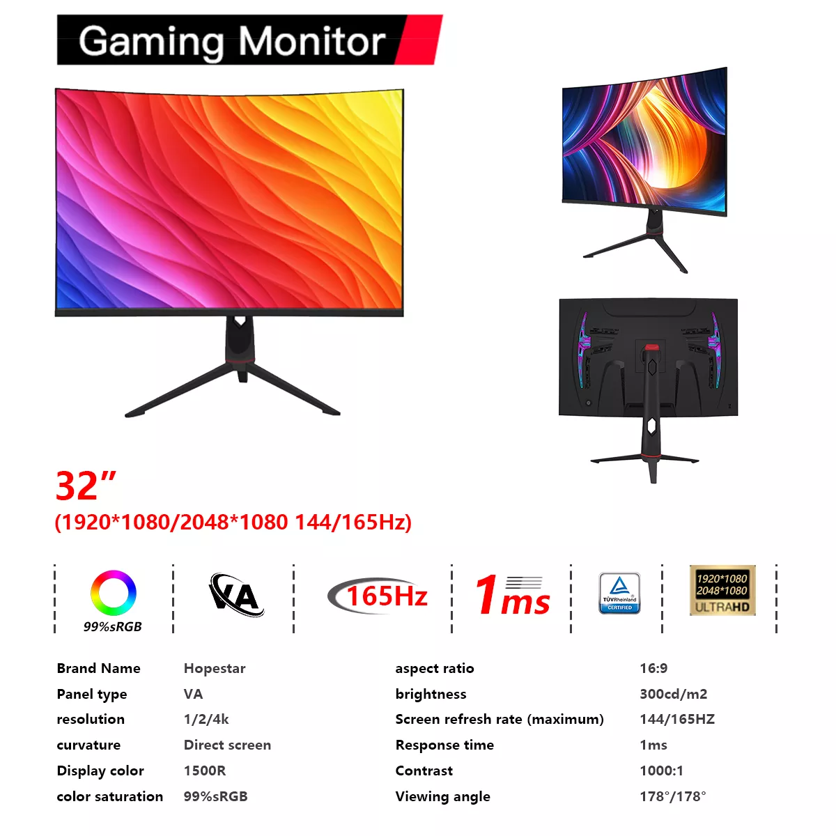 Custom gaming monitor, support OEM/ODM