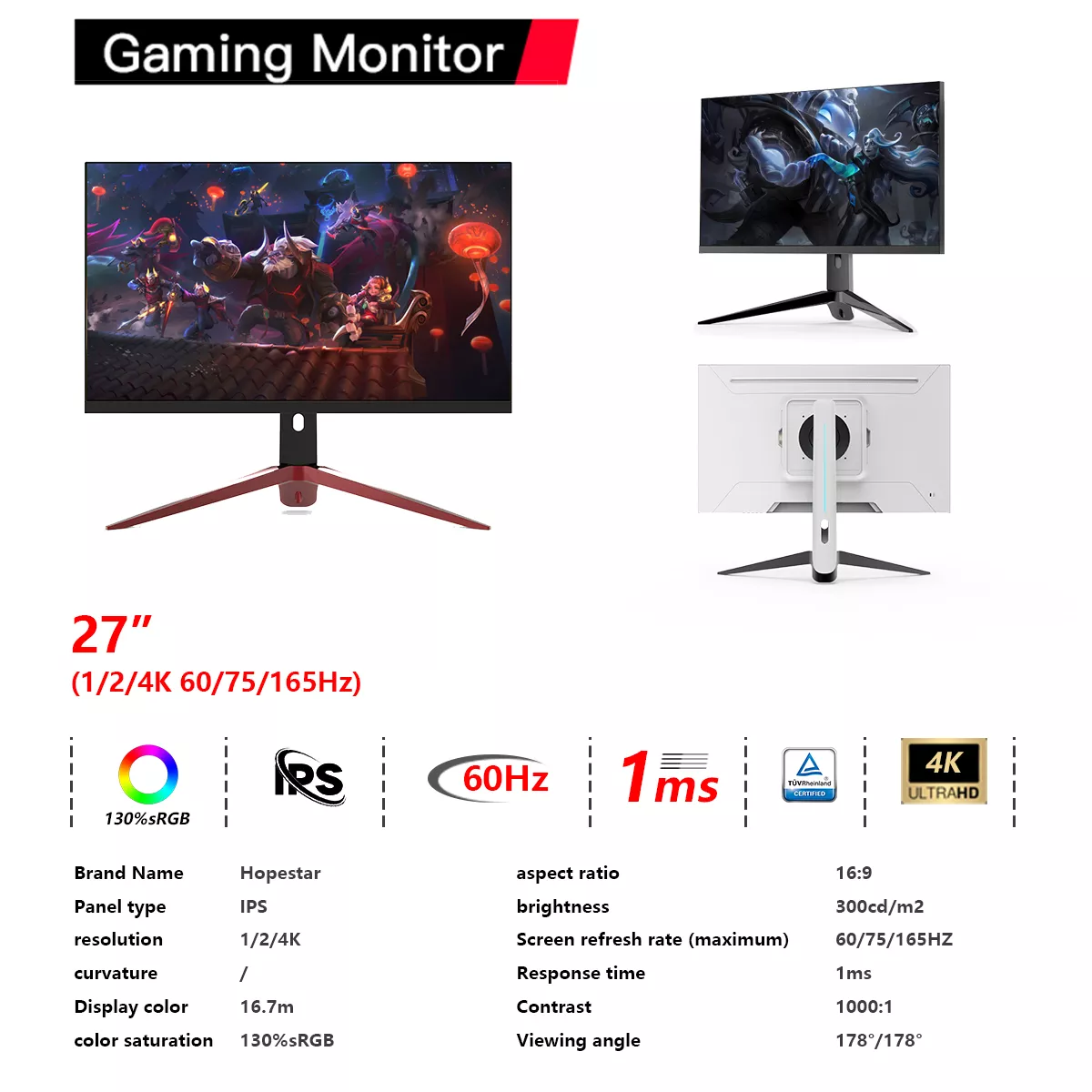 Custom gaming monitor, support OEM/ODM