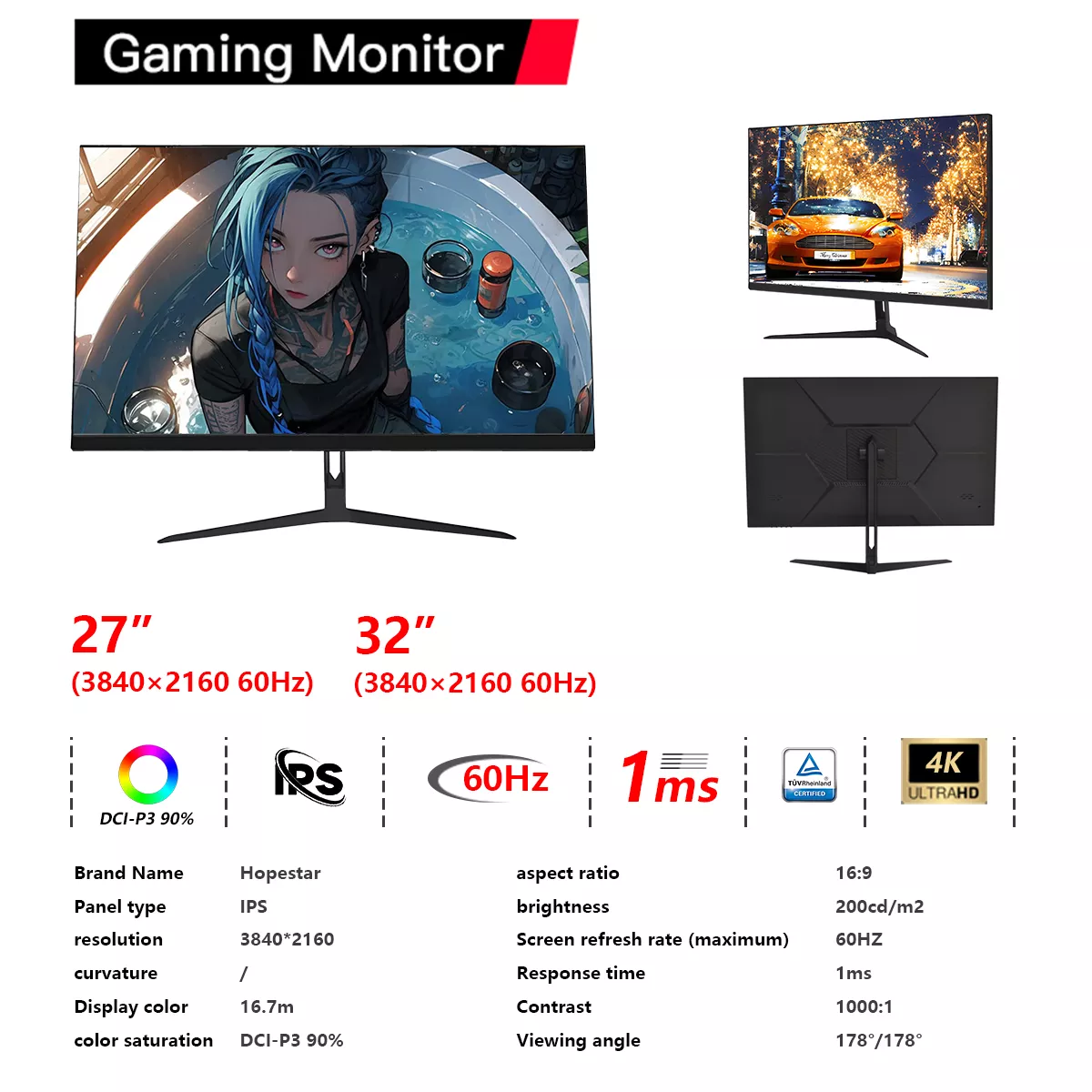 Custom gaming monitor, support OEM/ODM