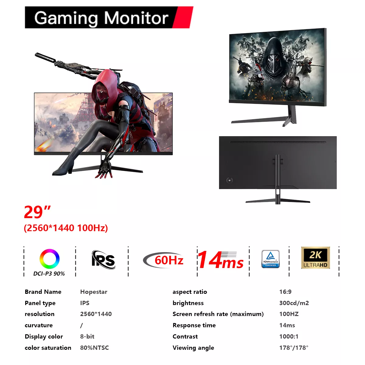 Custom gaming monitor, support OEM/ODM