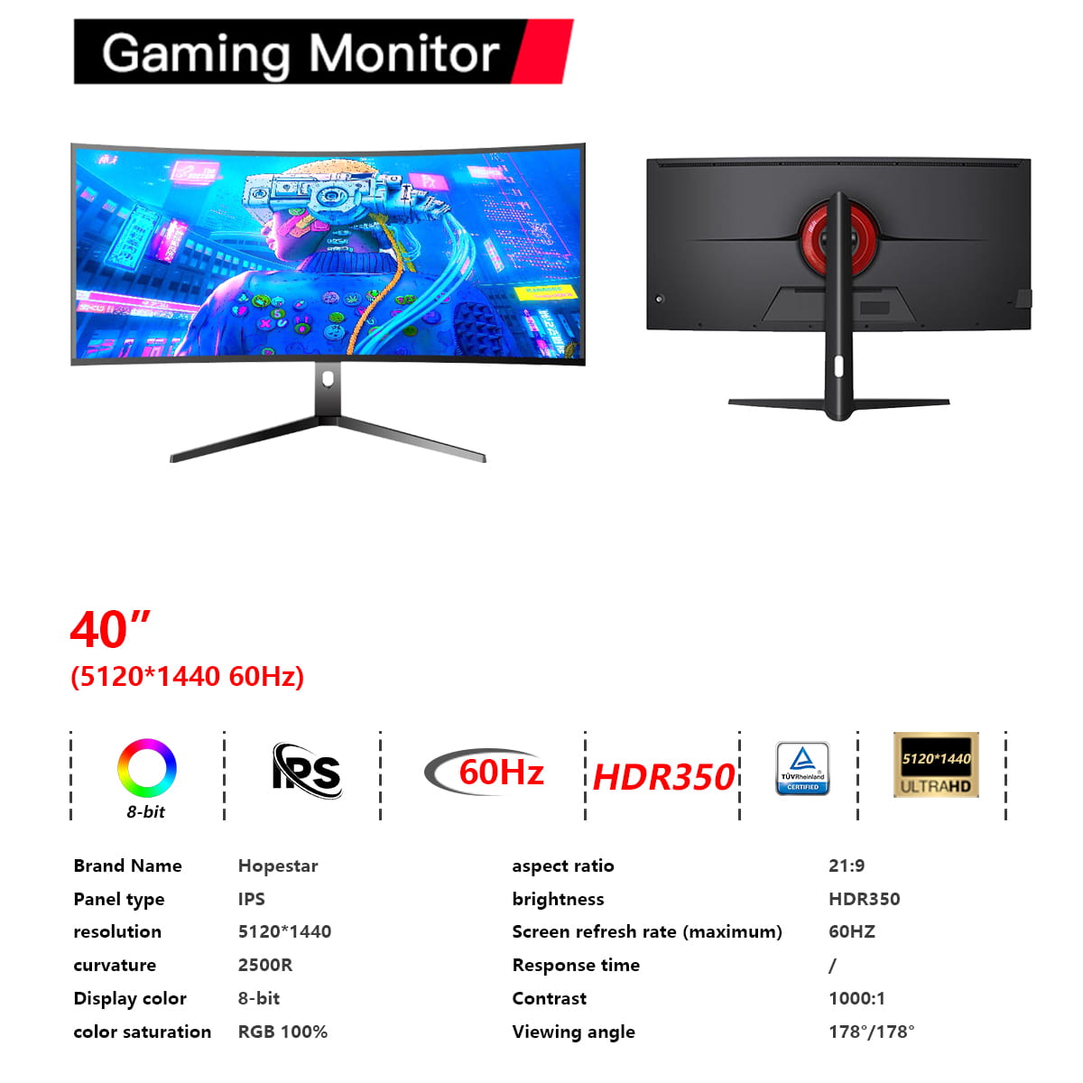 Custom gaming monitor, support OEM/ODM