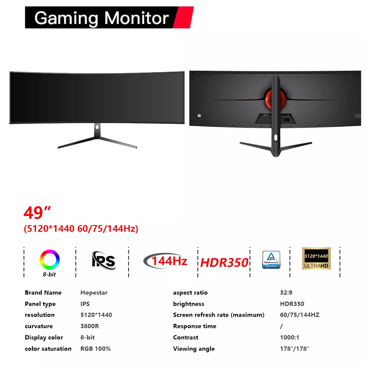 Custom gaming monitor, support OEM/ODM