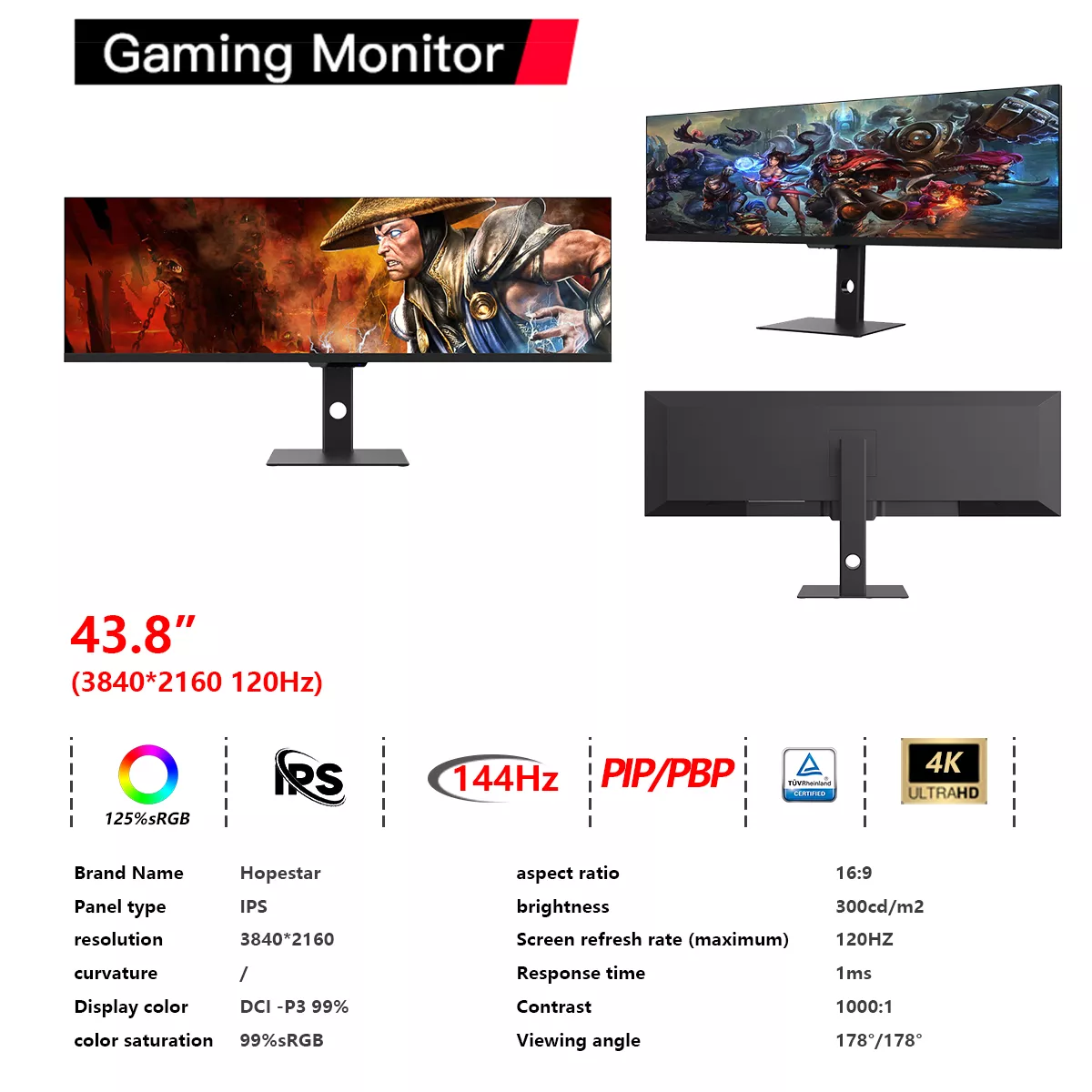 Custom gaming monitor, support OEM/ODM