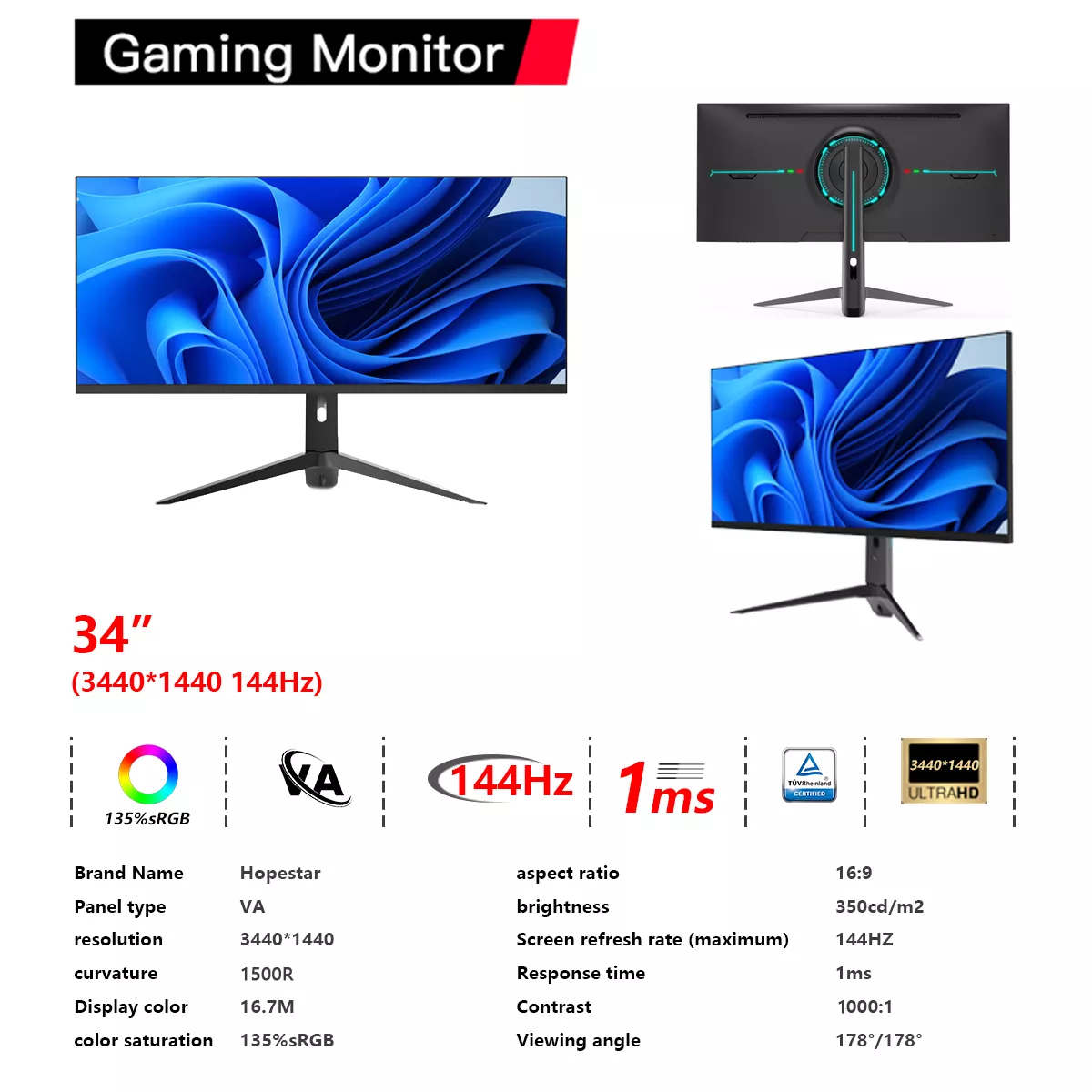 Custom gaming monitor, support OEM/ODM