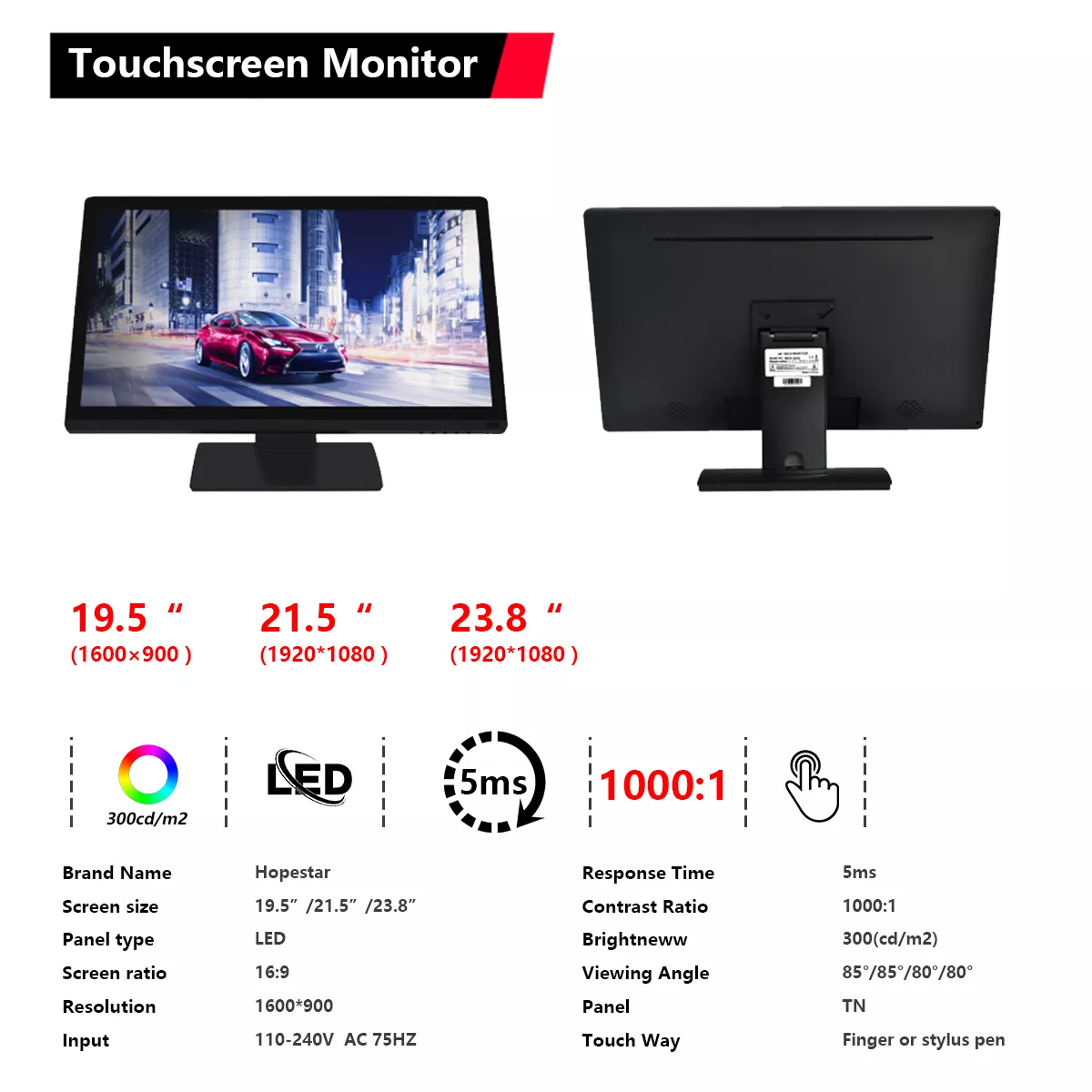 Capacitive touch screen source factory, support OEM/ODM