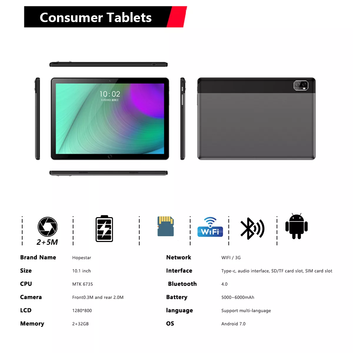 Consumer tablet source factory, support OEM/ODM