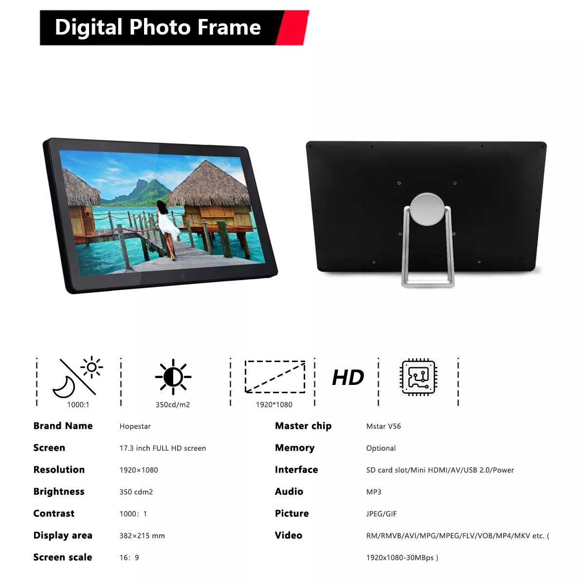 Digital Photo Frame source factory, support OEM/ODM