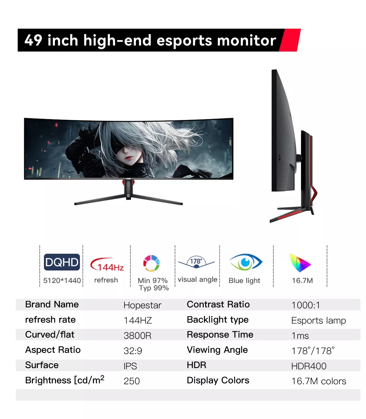 Custom gaming monitor, support OEM/ODM